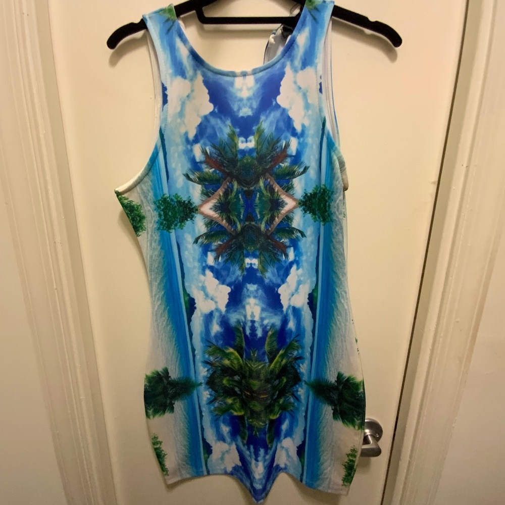 Mirrored Beach Mini Dress